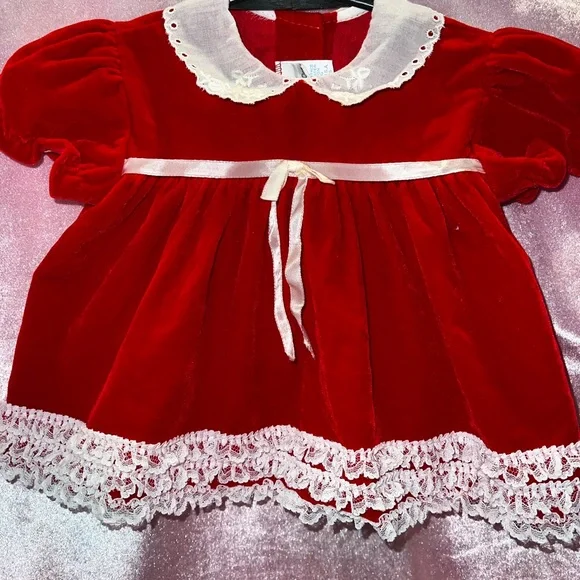 cutest one | Dresses | Vintage Cutest One Christmas Dress 2 Month | Poshmark